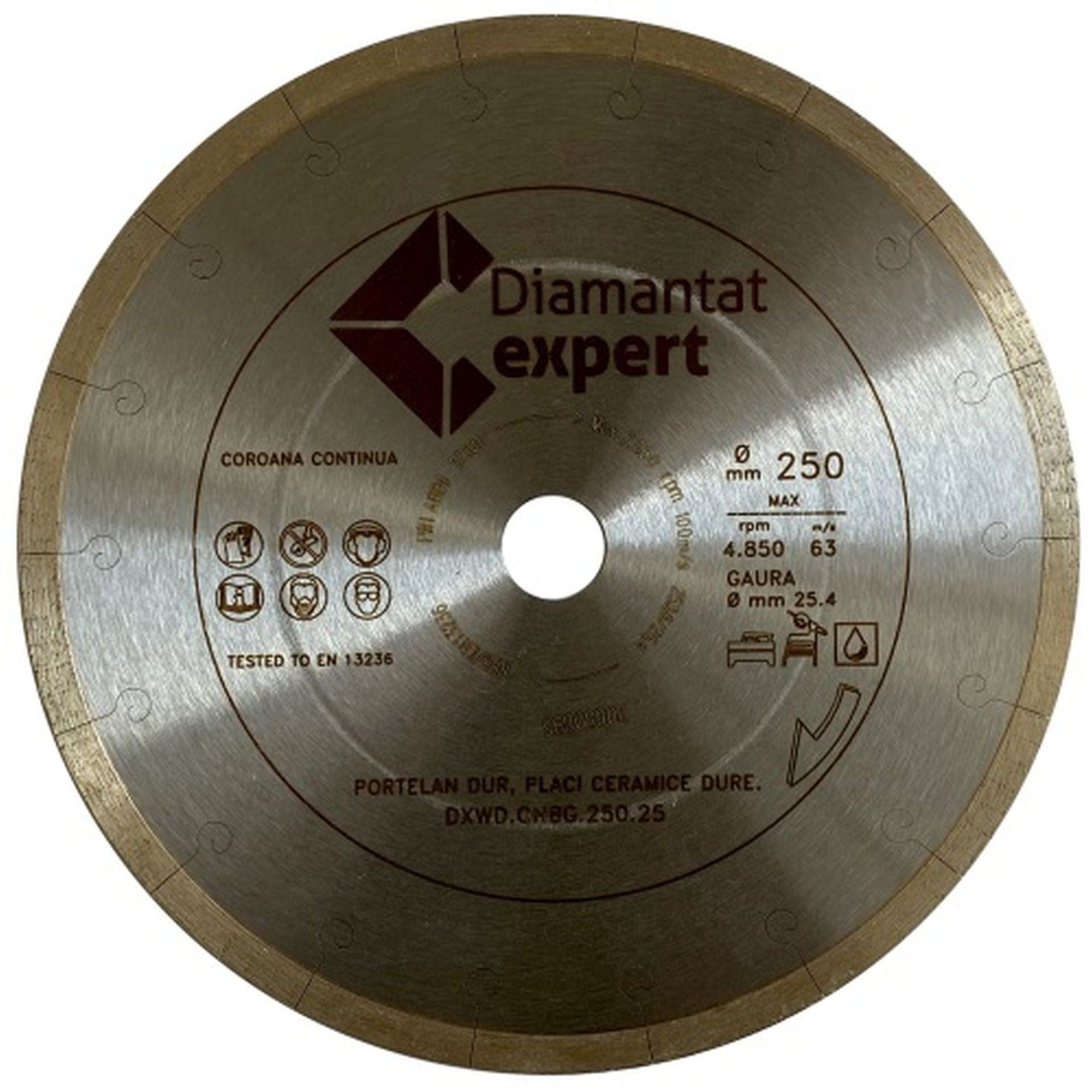 Disc diamantat DXWD.QNBG.350.25 Ultra Long Life pt. portelan dur, placi ceramice dure 350 mm Ultra Premium