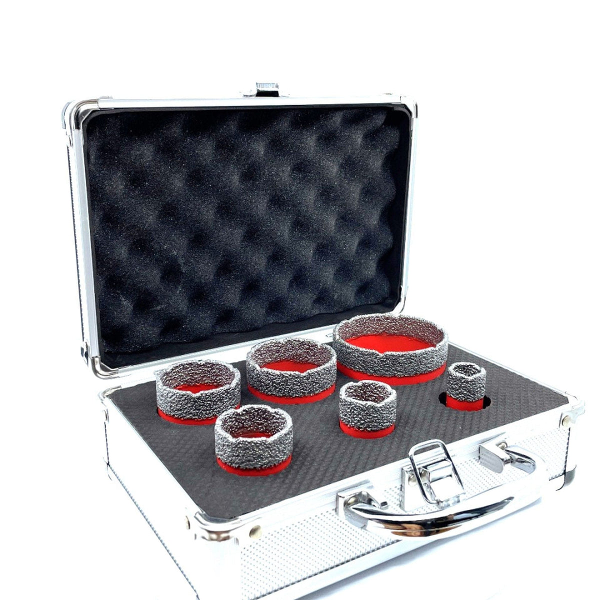 Set Carote diamantate pt. gresie portelanata & piatra - diam. 20-68mm -cu ceara- Profesional Standard - DXDY.REDrill.BIGSet