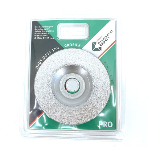 Disc DiamantatExpert Galvanizat pentru Slefuire Grosiera / Dura in Placi Ceramice, Portelan, Piatra 100 x 22,23 mm - DXDY.DGSG.100